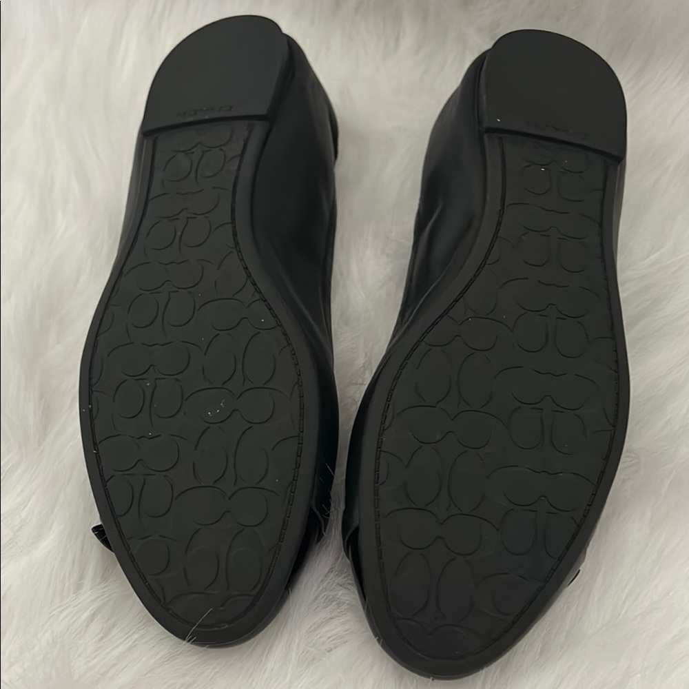Coach Black Patent Cap Toe Flats - Picture 5 of 5